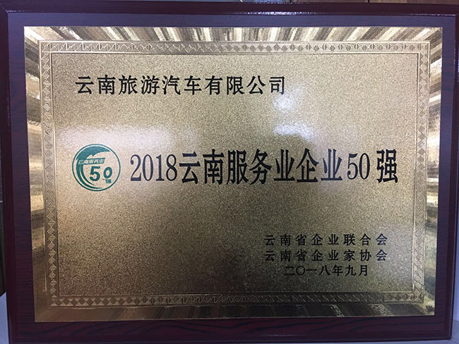 61-2018云南服務業企業50強